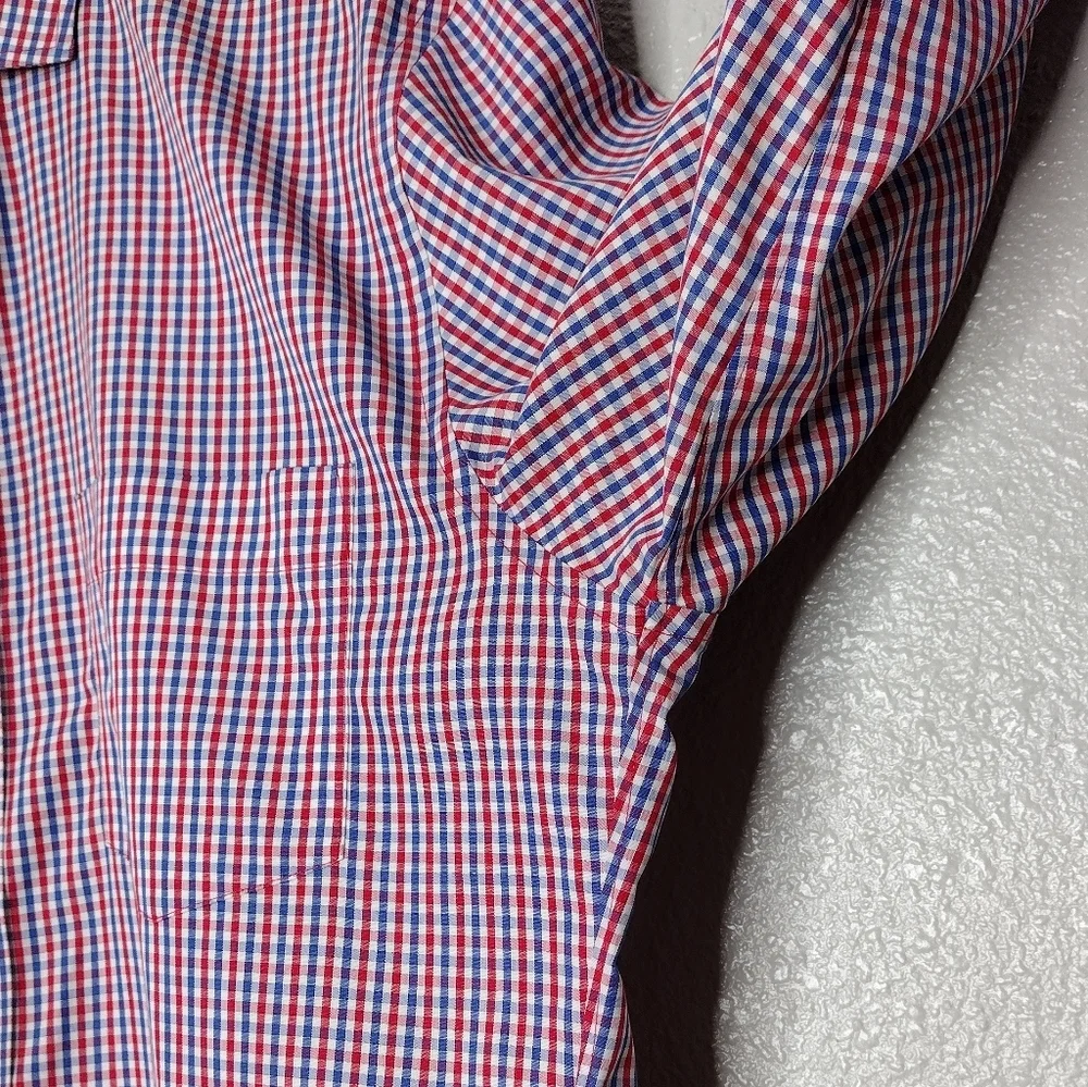 J. Crew 80's 2-Ply Wrinkle Free Checkered Casual Button Down Shirt Sz M